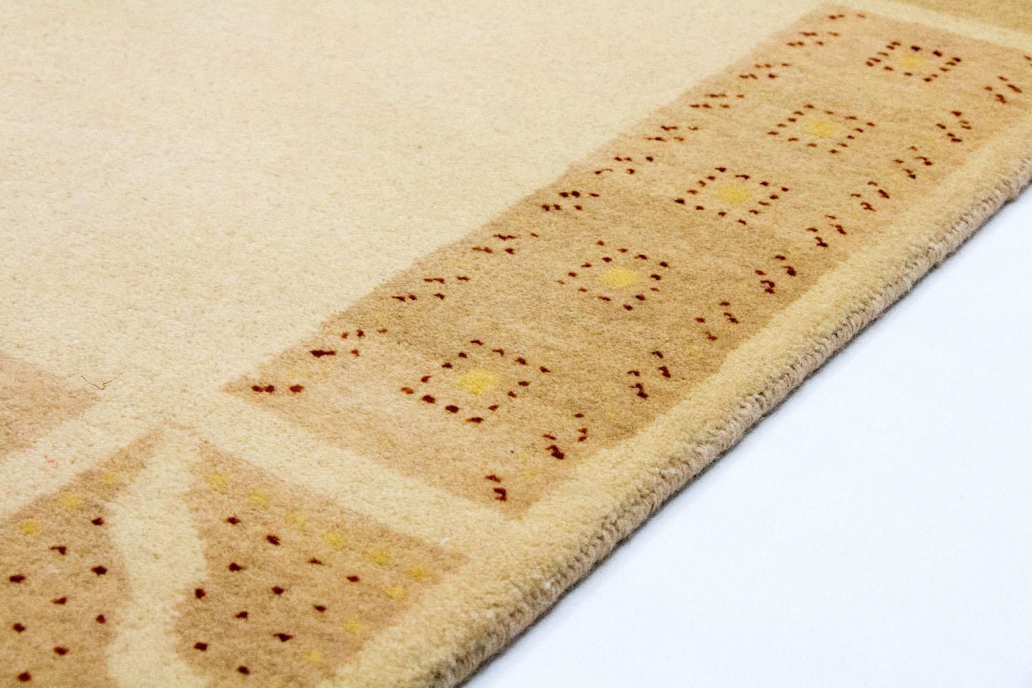 Gabbeh Tæppe - Loribaft Persisk - 183 x 119 cm - beige
