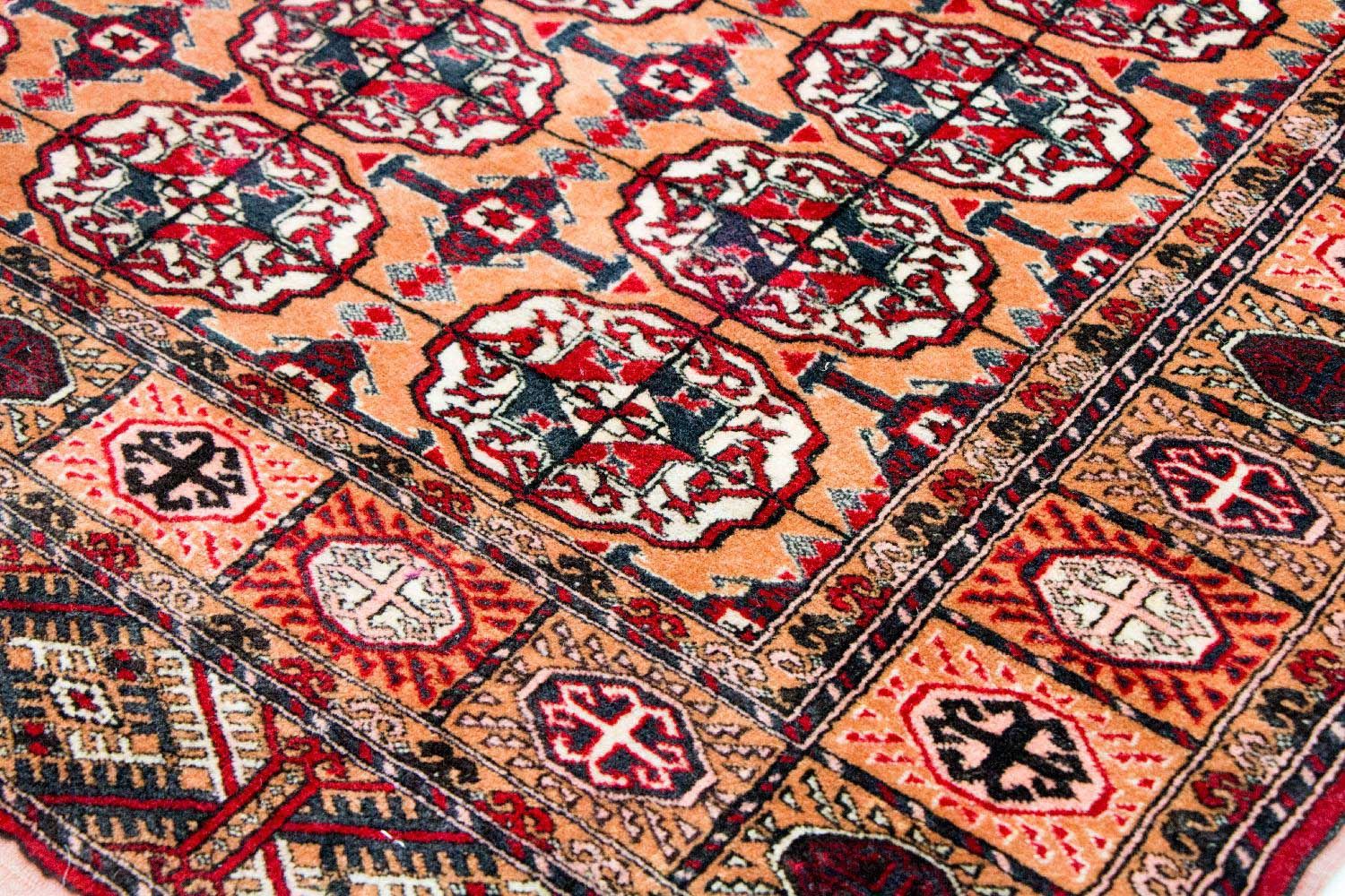 Afghansk tæppe - Bukhara - 156 x 122 cm - laks
