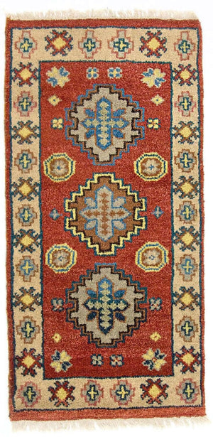 Orientalsk tæppe - 124 x 63 cm - rød