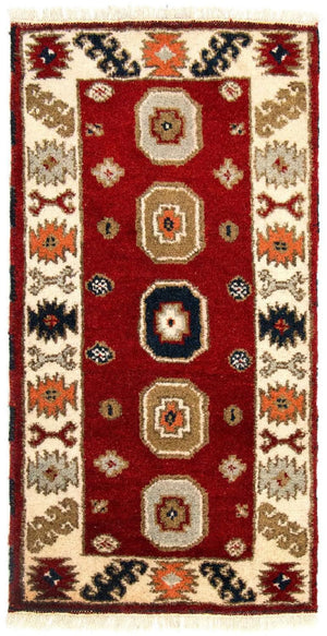 Orientalsk tæppe - 117 x 64 cm - rød