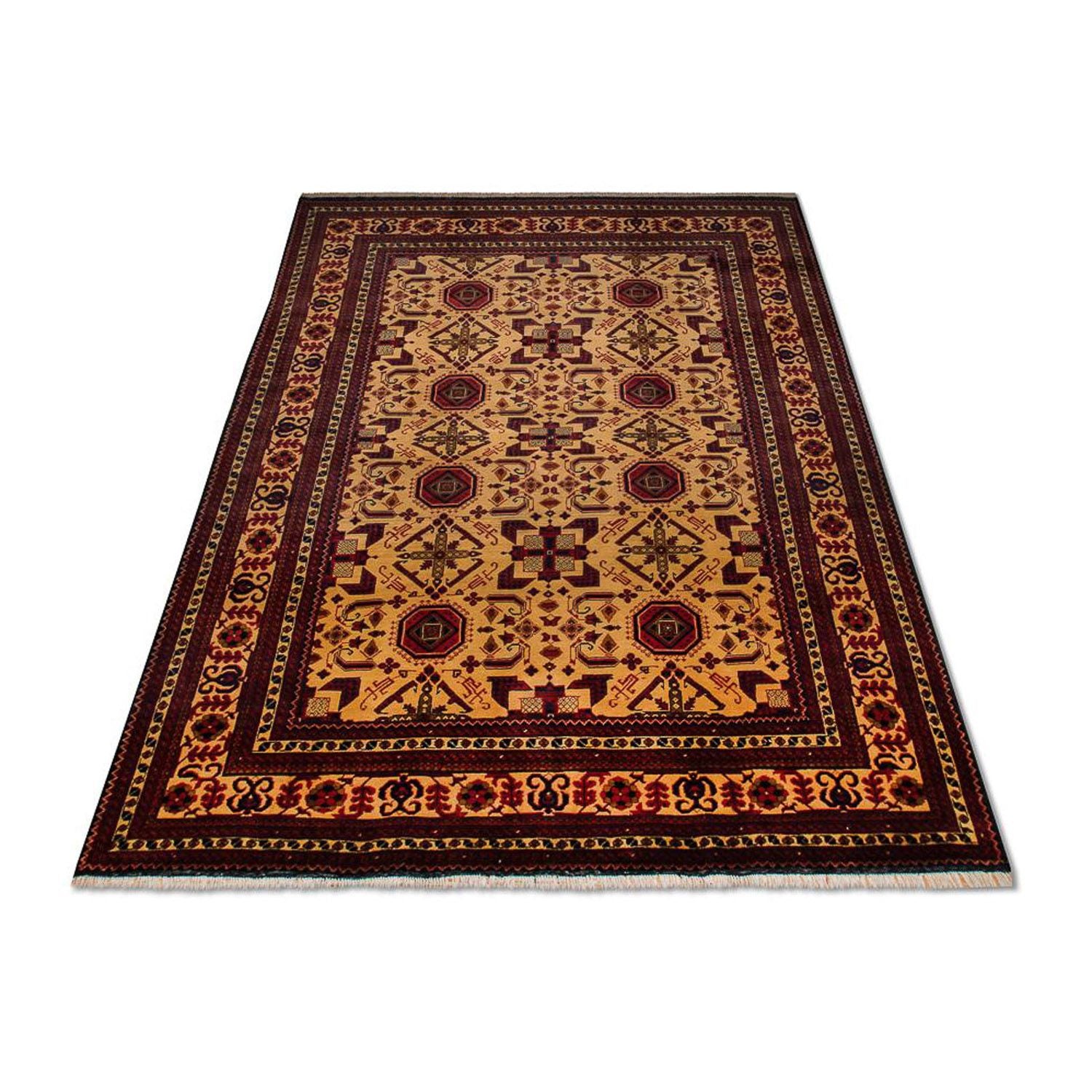 Afghansk tæppe - Hatshlu - 290 x 202 cm - gul