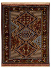 Afghansk tæppe - 148 x 118 cm - brun