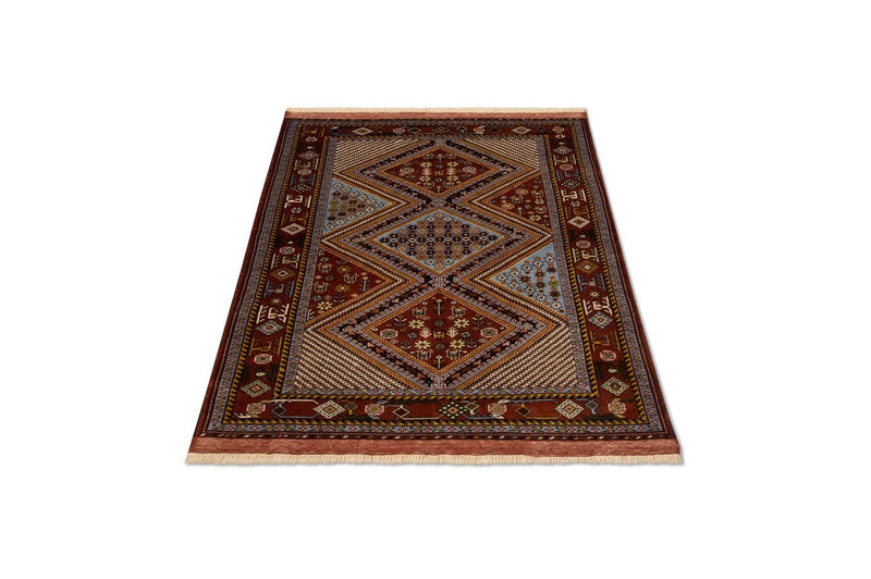 Afghansk tæppe - 148 x 118 cm - brun