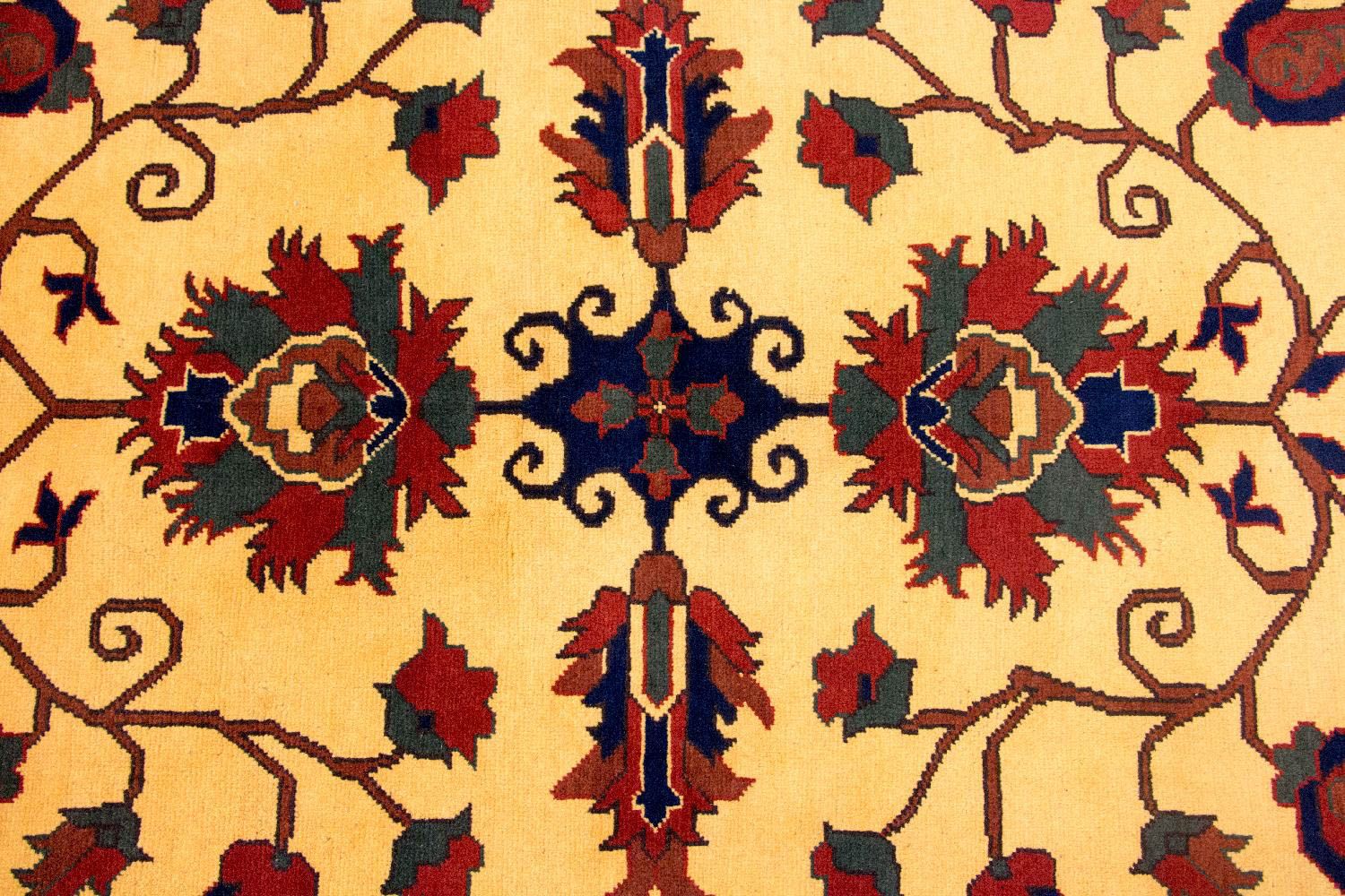 Afghansk tæppe - Hatshlu - 201 x 155 cm - gul