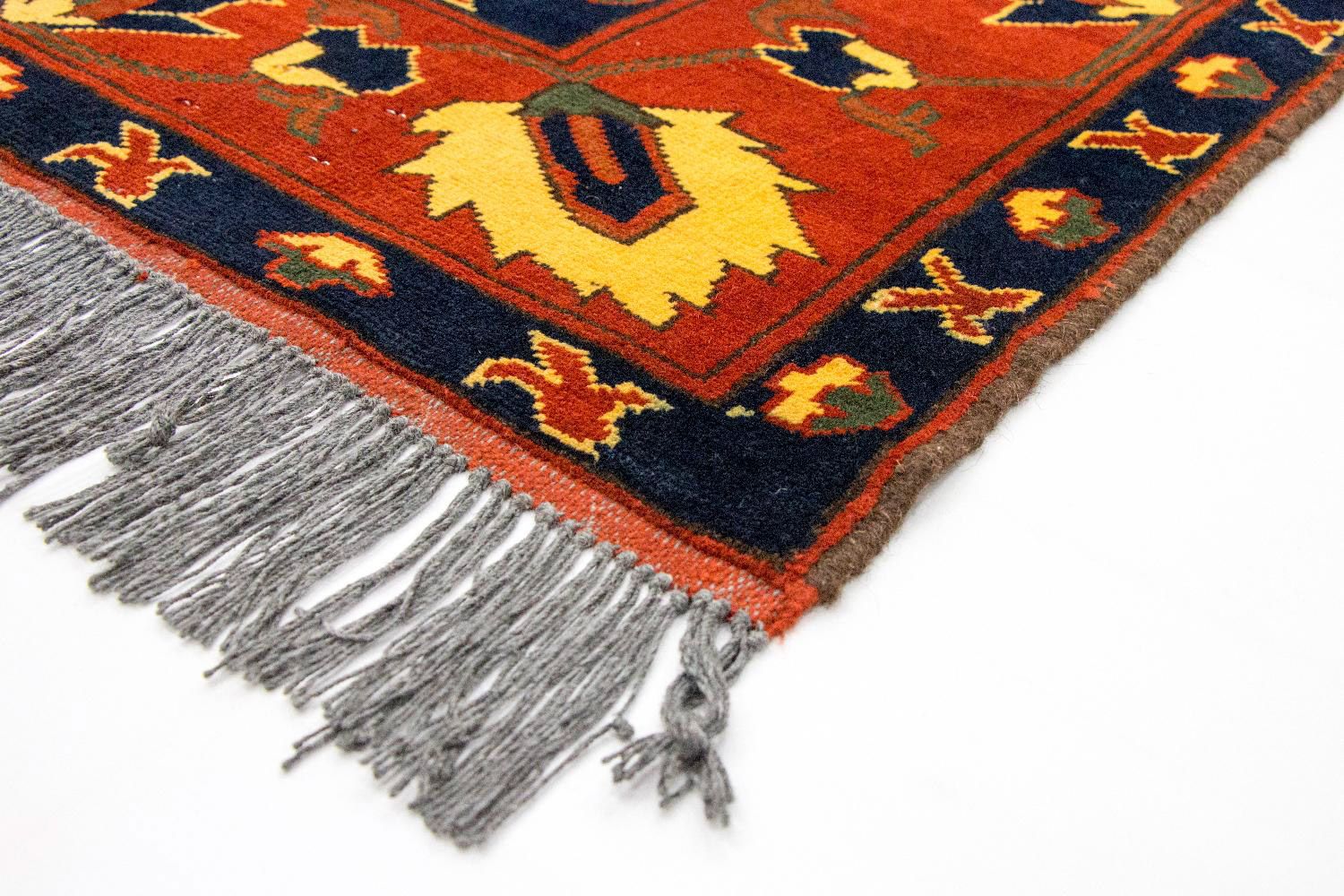 Afghansk tæppe - Hatshlu - 201 x 155 cm - gul