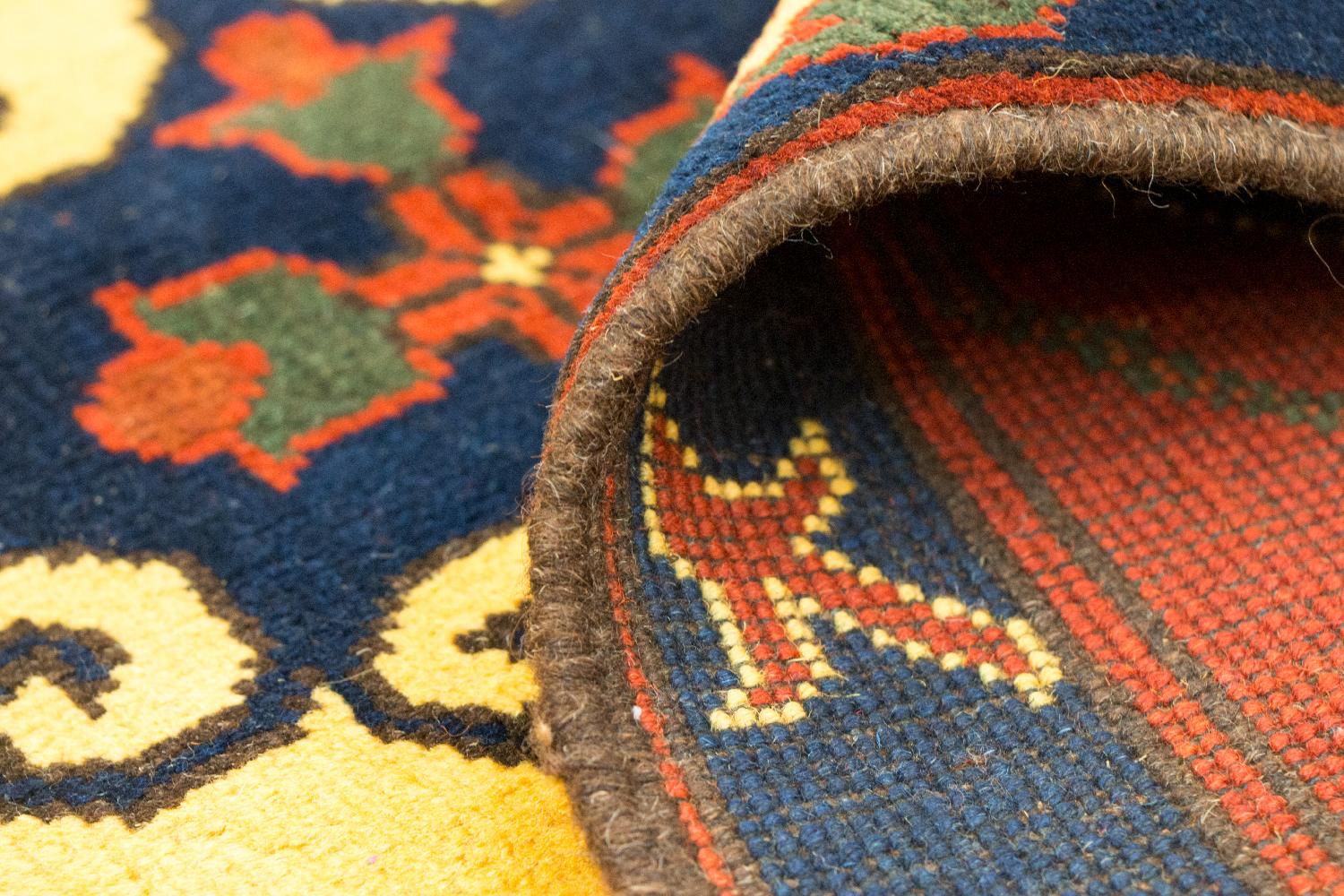 Afghansk tæppe - Hatshlu - 201 x 155 cm - gul