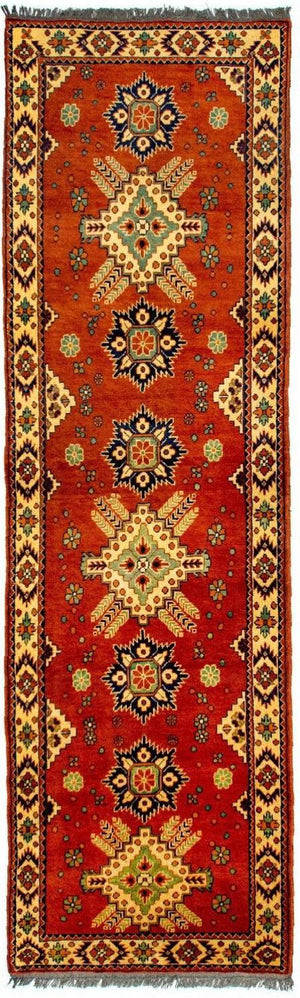 Løber Afghansk tæppe - Hatshlu - 296 x 88 cm - rød
