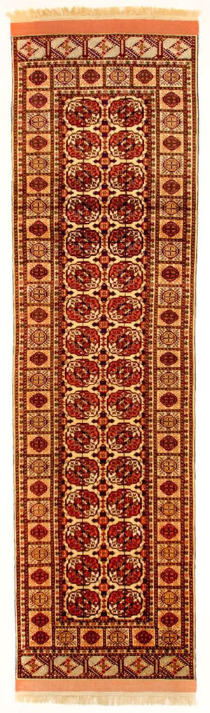 Løber Silketæppe - afghansk silke - 284 x 82 cm - rød