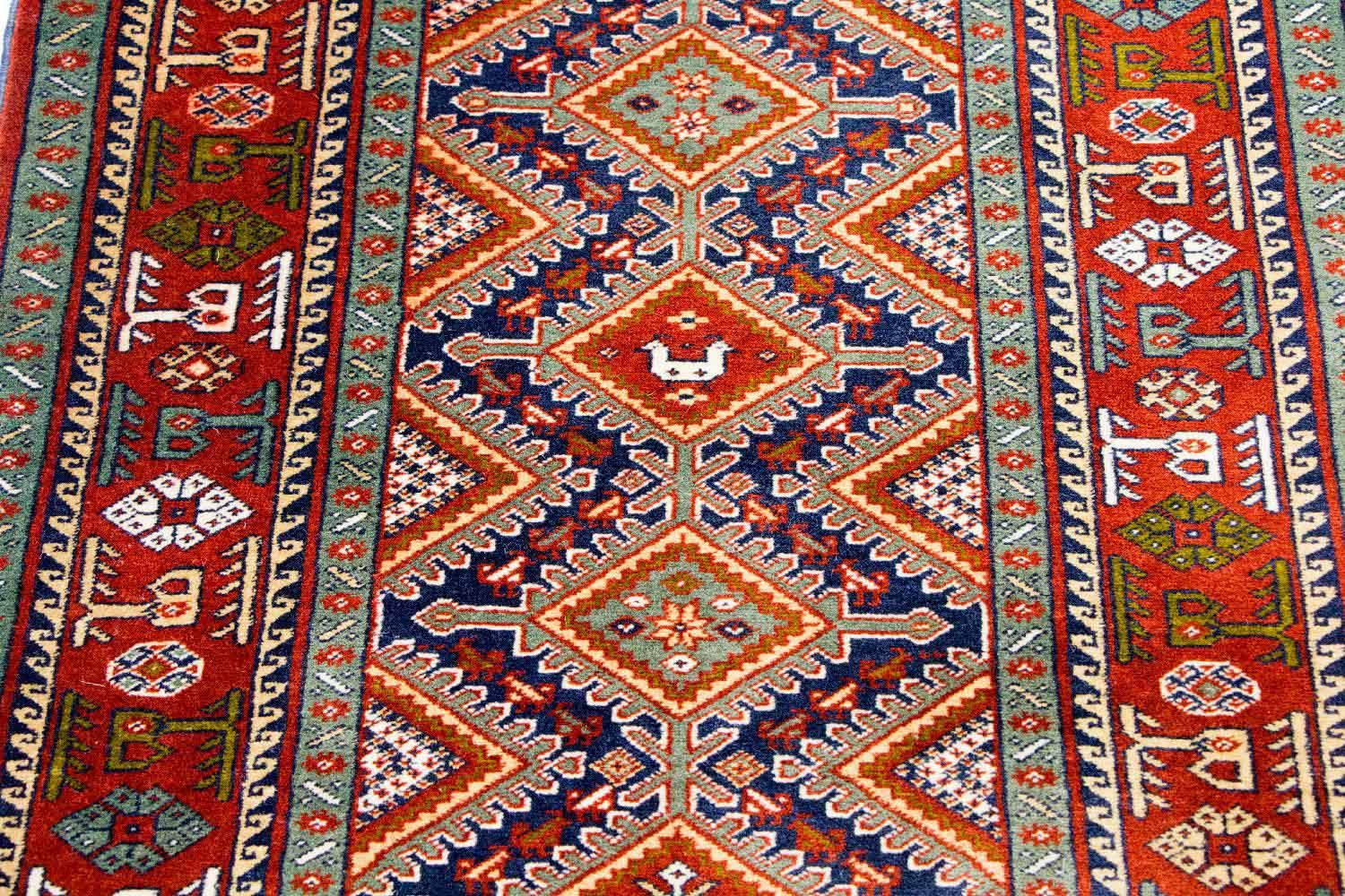 Løber Afghansk tæppe - 194 x 75 cm - rød