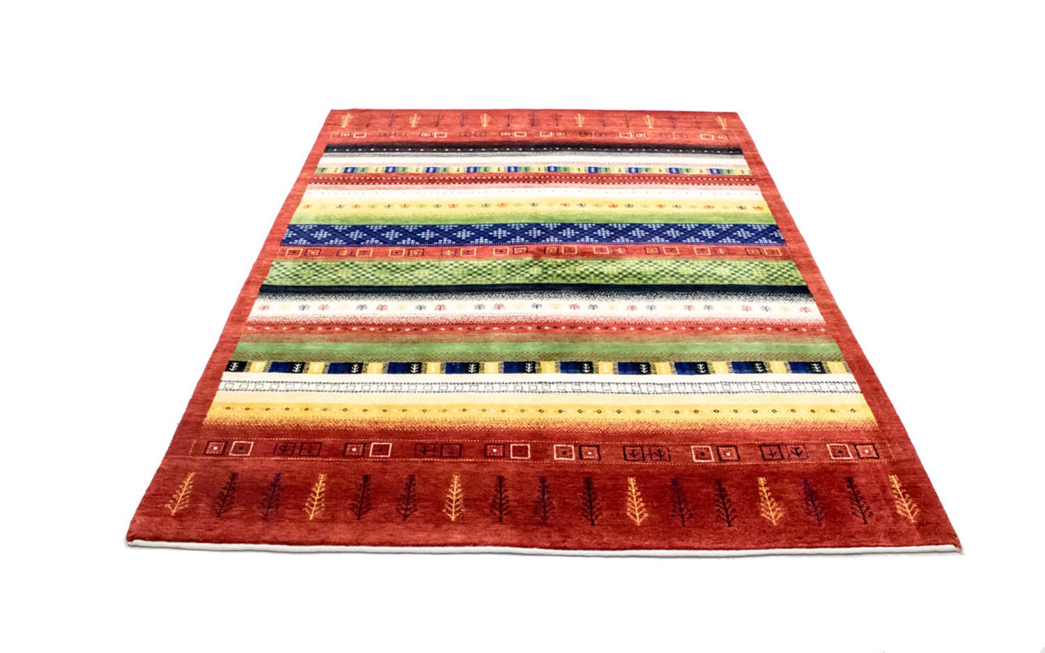 Gabbeh Tæppe - Loribaft Persisk - 241 x 172 cm - farvet