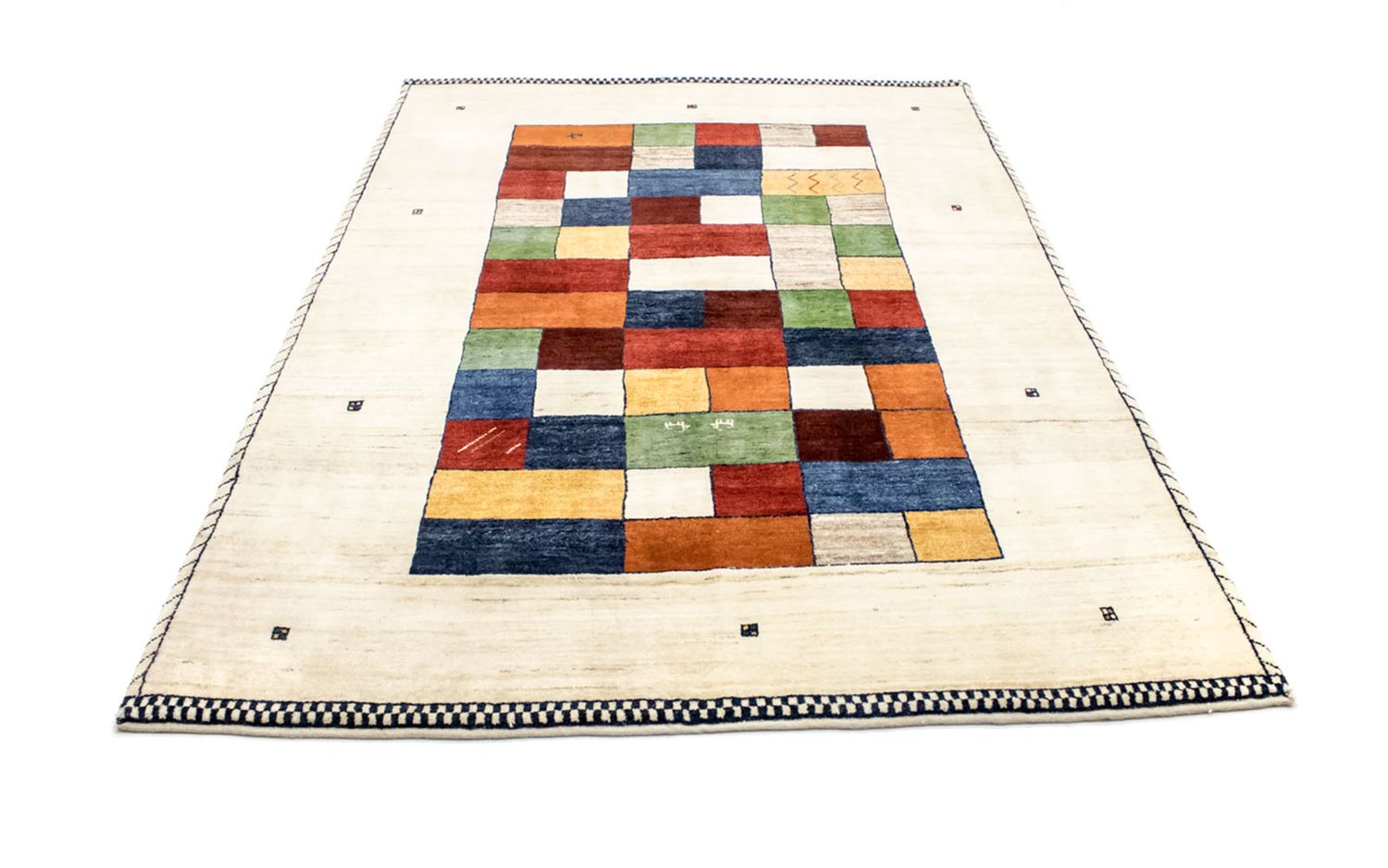 Gabbeh Tæppe - Loribaft Persisk - 249 x 175 cm - farvet