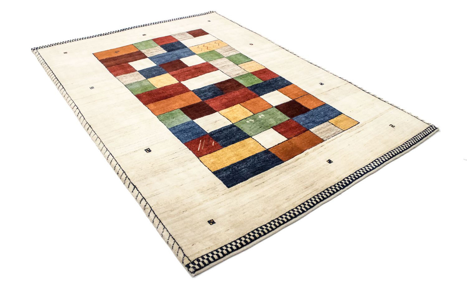 Gabbeh Tæppe - Loribaft Persisk - 249 x 175 cm - farvet