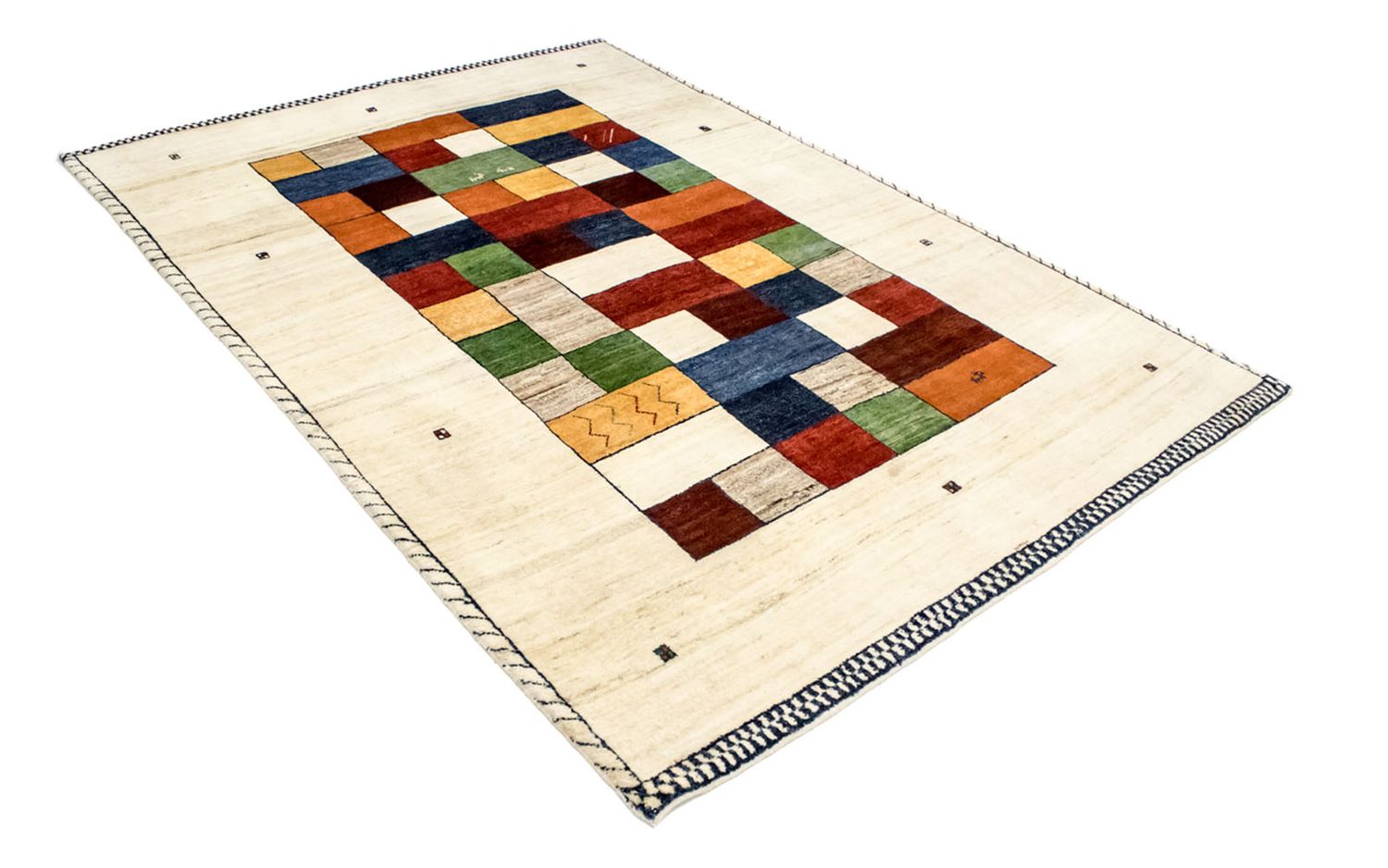 Gabbeh Tæppe - Loribaft Persisk - 249 x 175 cm - farvet