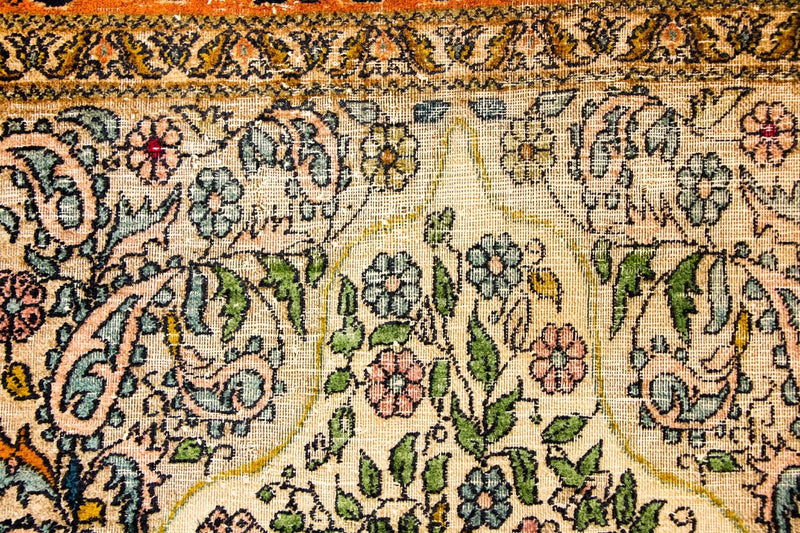 Silketæppe - Kashmir Silk - 150 x 92 cm - flerfarvet