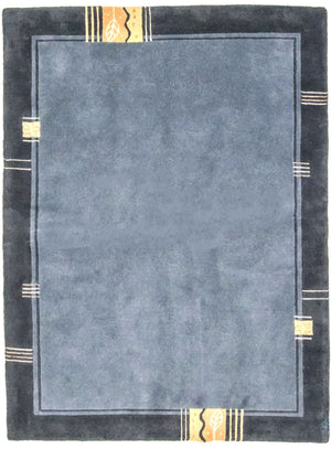 Nepal Tæppe - 234 x 170 cm - lyseblå
