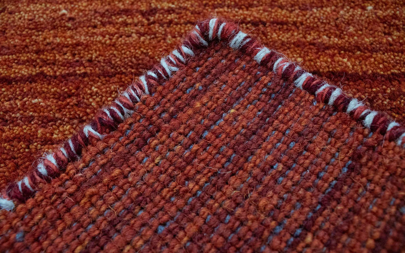 Uldtæppe - 112 x 60 cm - rust