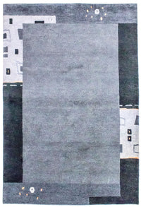 Nepal Tæppe - 180 x 124 cm - sølv