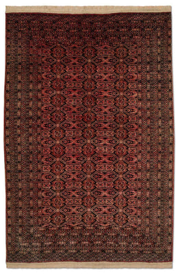 Afghansk tæppe - Bukhara - 191 x 123 cm - lysrød