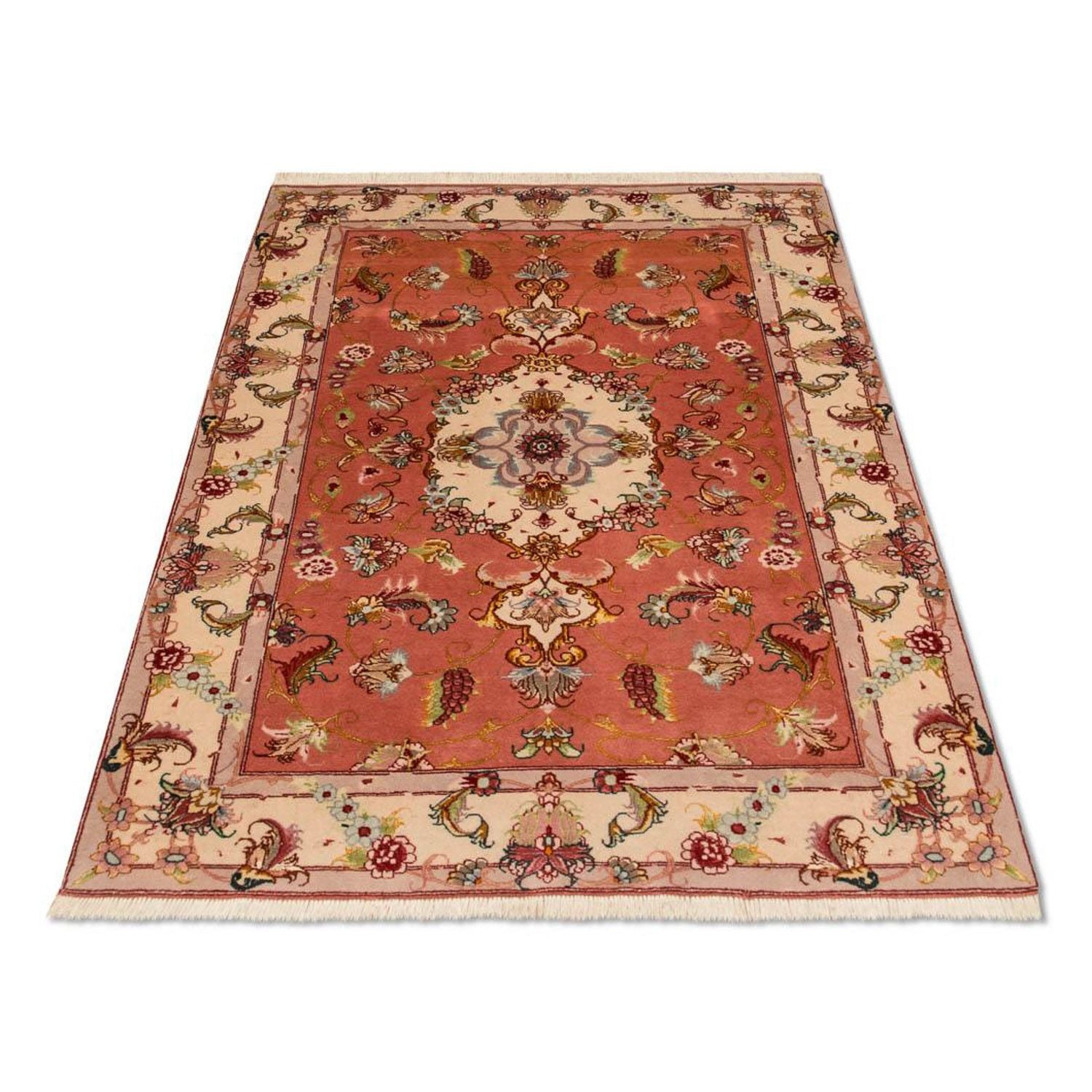 Persisk tæppe - Tabriz - Royal - 147 x 104 cm - terrakotta