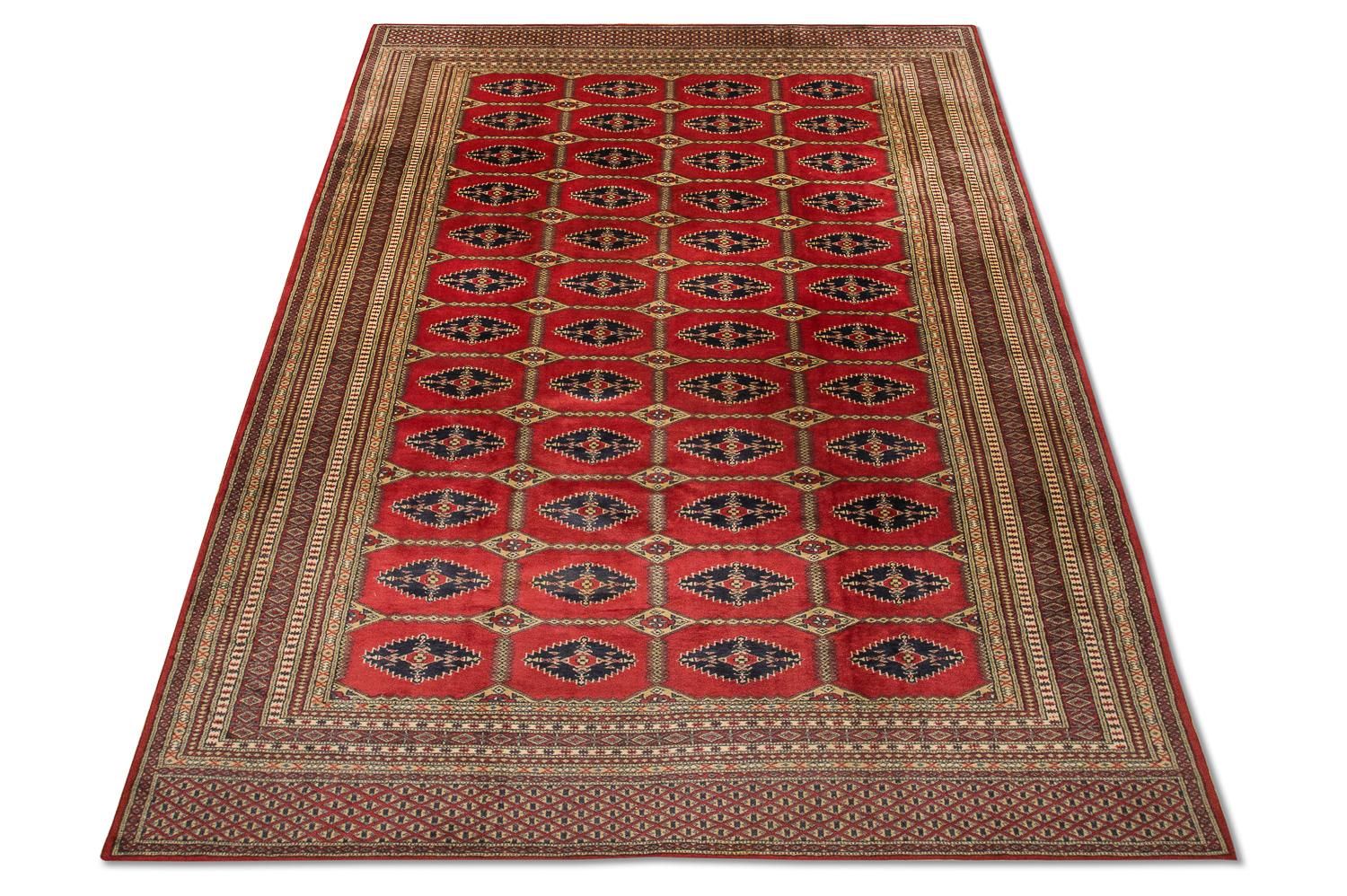 Afghansk tæppe - Bukhara - 292 x 188 cm - rød