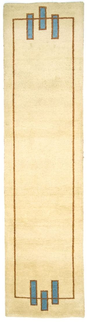 Løber Gabbeh-tæppe - Indus - 298 x 80 cm - beige