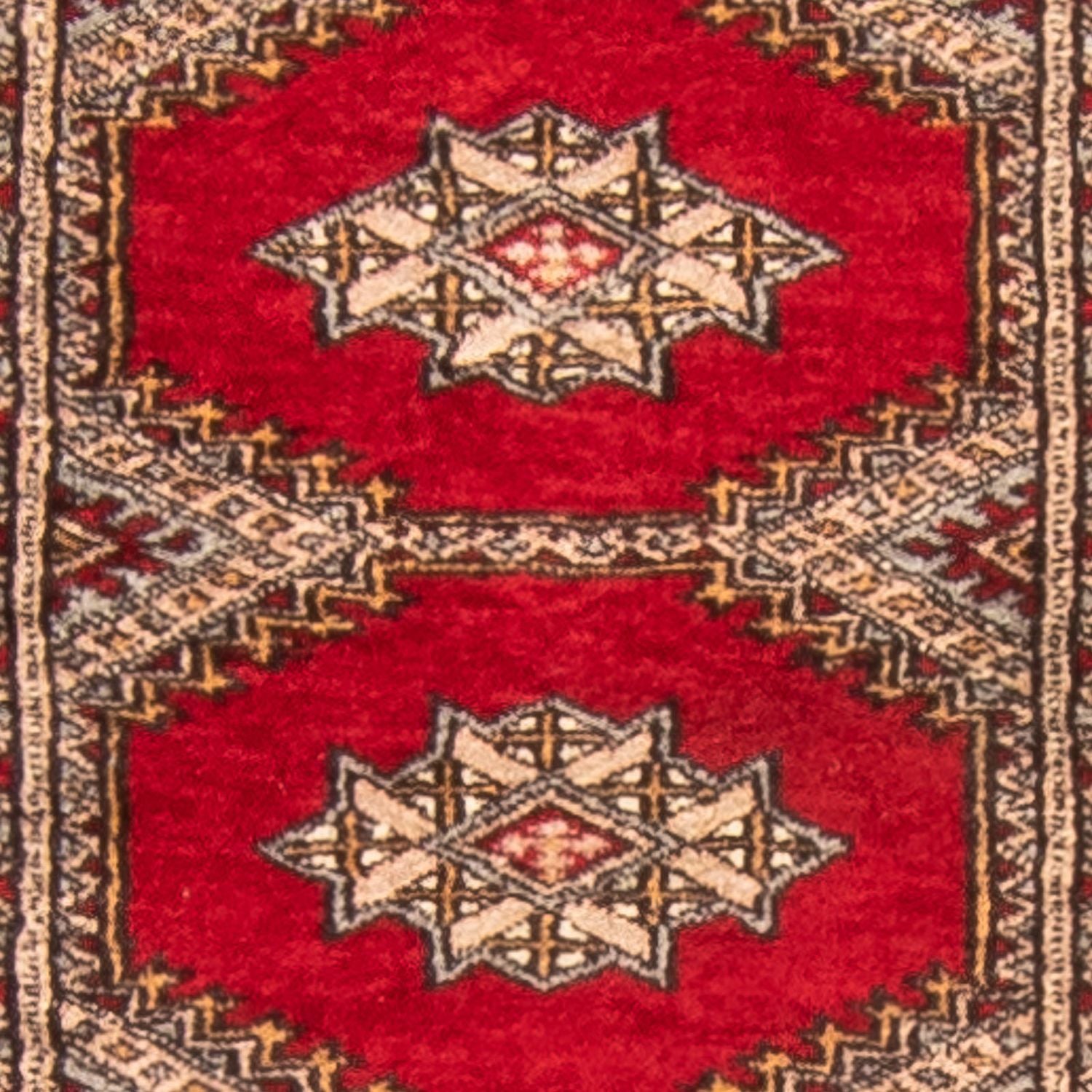 Løber Pakistan Tæppe - 247 x 83 cm - mørkerød