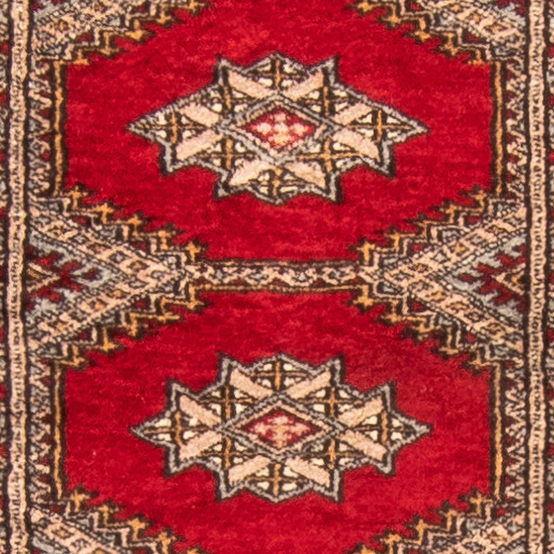 Løber Pakistan Tæppe - 247 x 83 cm - mørkerød