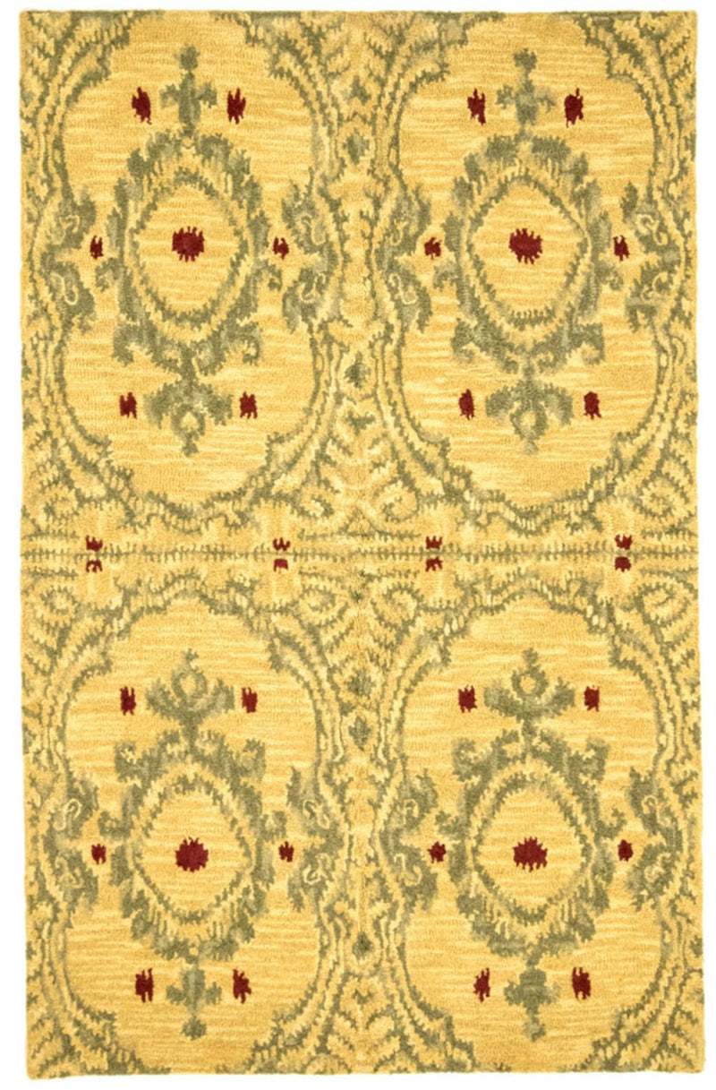 Uldtæppe - 243 x 152 cm - gul