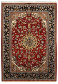 Persisk tæppe - Isfahan - Premium - 224 x 157 cm - rød