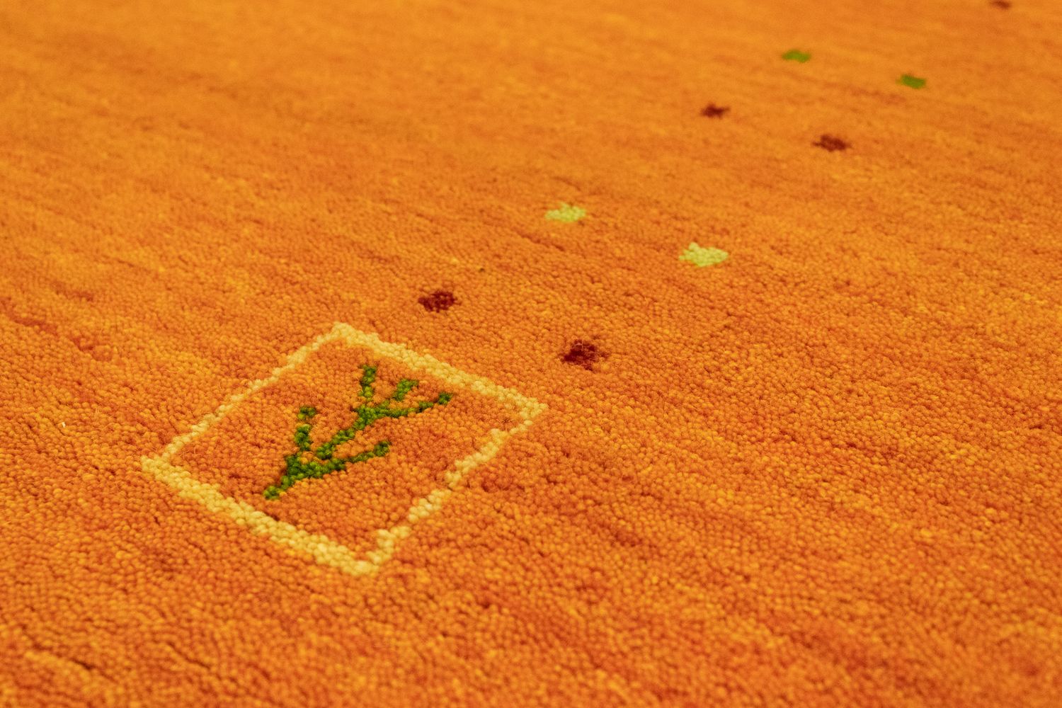 Gabbeh-tæppe - Indus firkantet  - 200 x 200 cm - orange