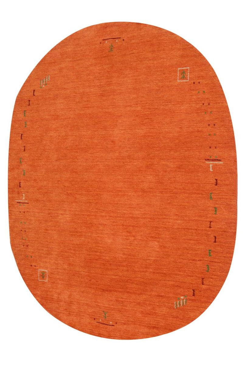 Gabbeh-tæppe - Indus rundt  - 200 x 200 cm - orange