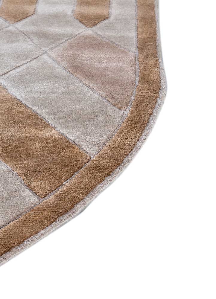 Designer tæppe oval  - 270 x 180 cm - brun