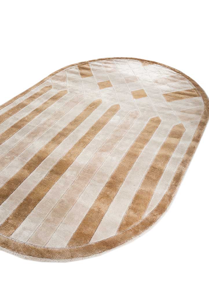 Designer tæppe oval  - 270 x 180 cm - brun