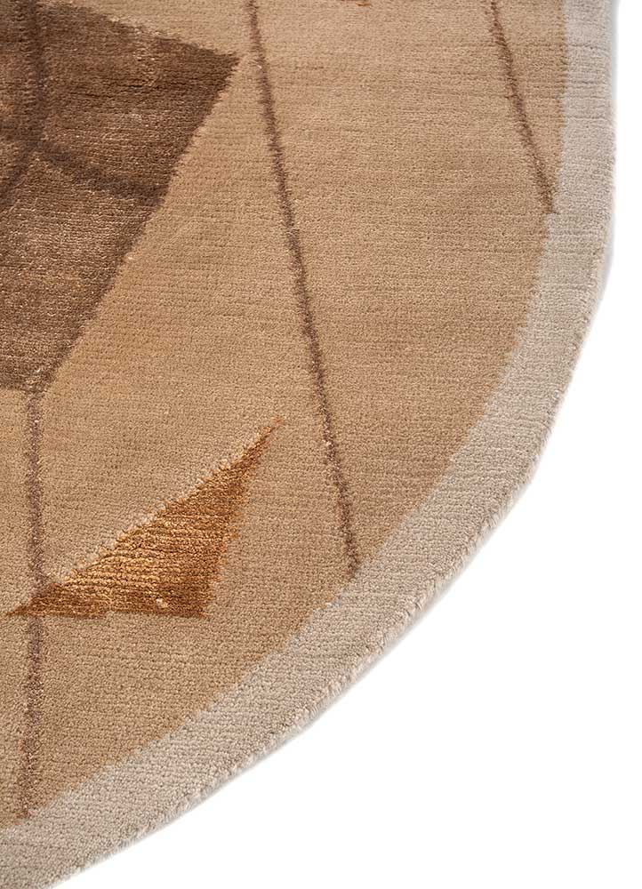 Uldtæppe oval  - 240 x 150 cm - beige