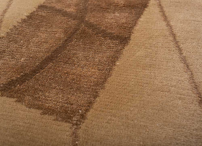 Uldtæppe oval  - 240 x 150 cm - beige