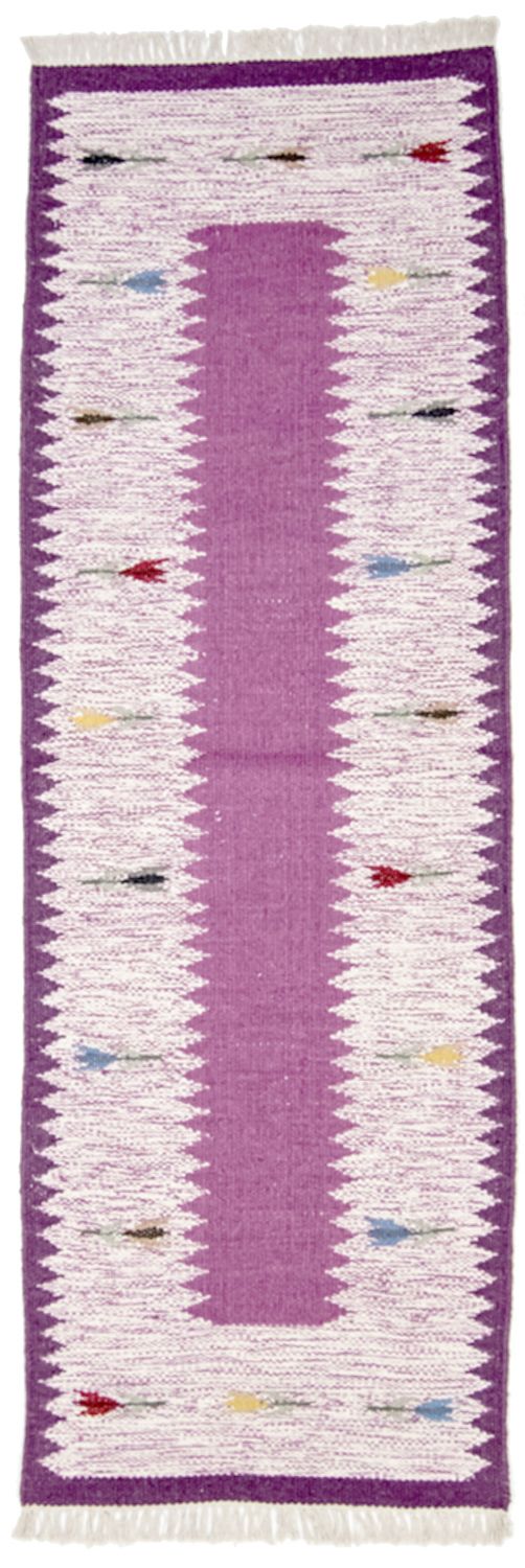 Løber Kelim-tæppe - Trendy - 250 x 80 cm - lilla