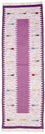 Løber Kelim-tæppe - Trendy - 250 x 80 cm - lilla
