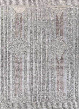 Designer tæppe - 270 x 180 cm - sølv