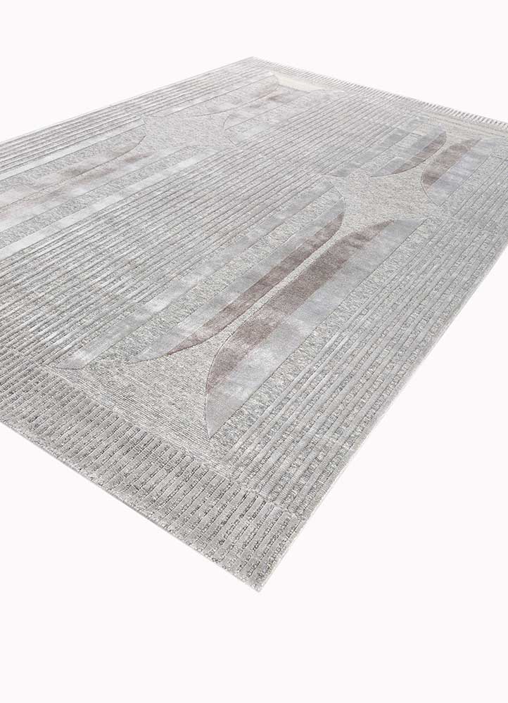 Designer tæppe - 270 x 180 cm - sølv