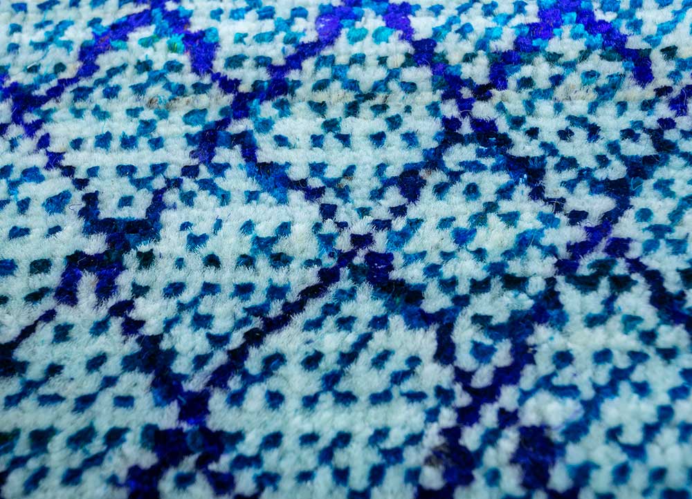 Uldtæppe - 300 x 240 cm - lyseblå