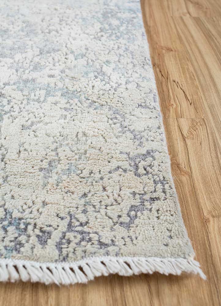 Uldtæppe - 298 x 235 cm - sølv