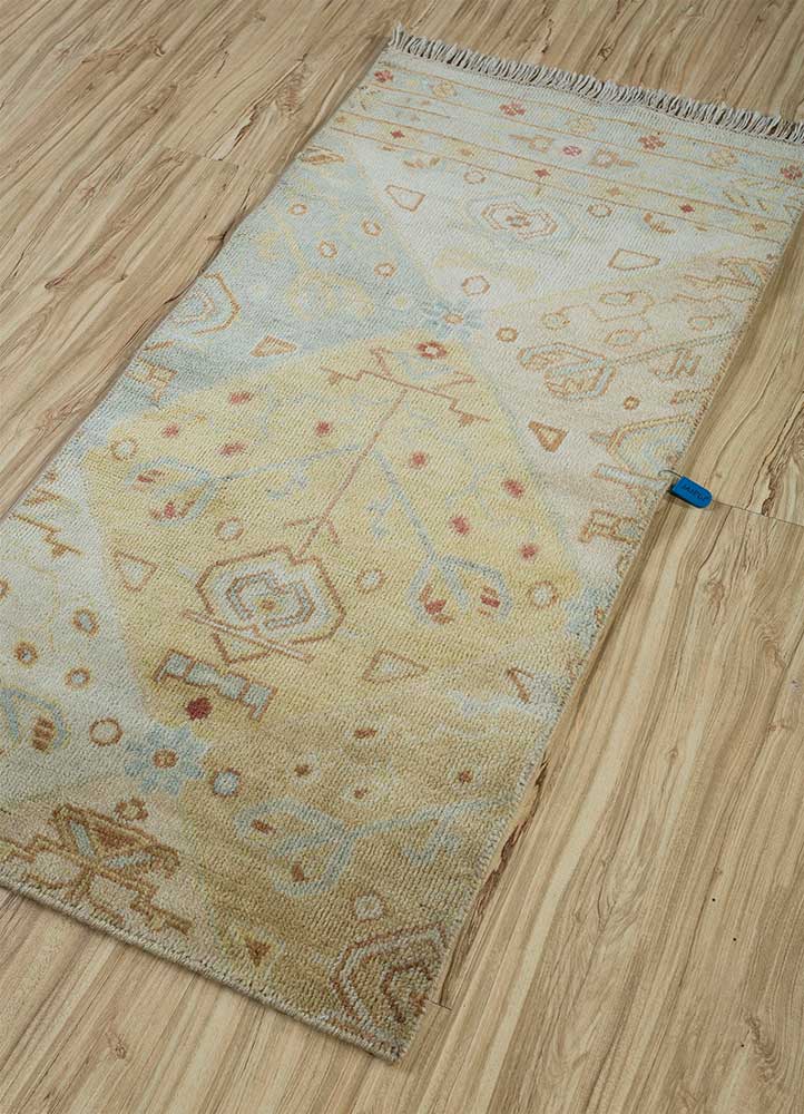 Uldtæppe - 120 x 60 cm - guld