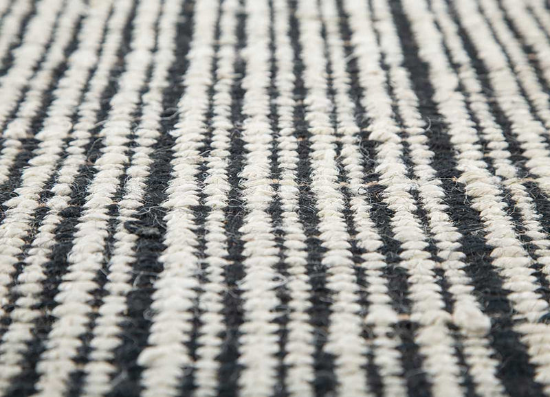 Sisaltæppe - 240 x 150 cm - sort og hvid