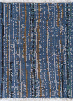 Uldtæppe - 180 x 135 cm - blå