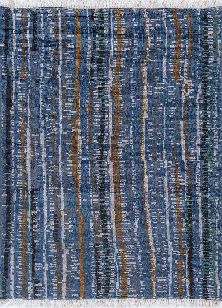 Uldtæppe - 180 x 135 cm - blå