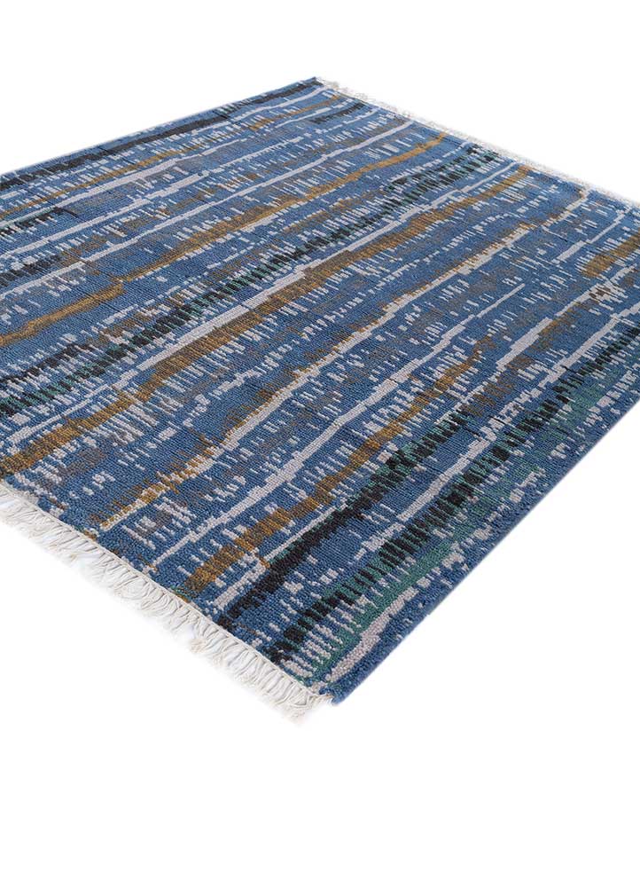 Uldtæppe - 180 x 135 cm - blå