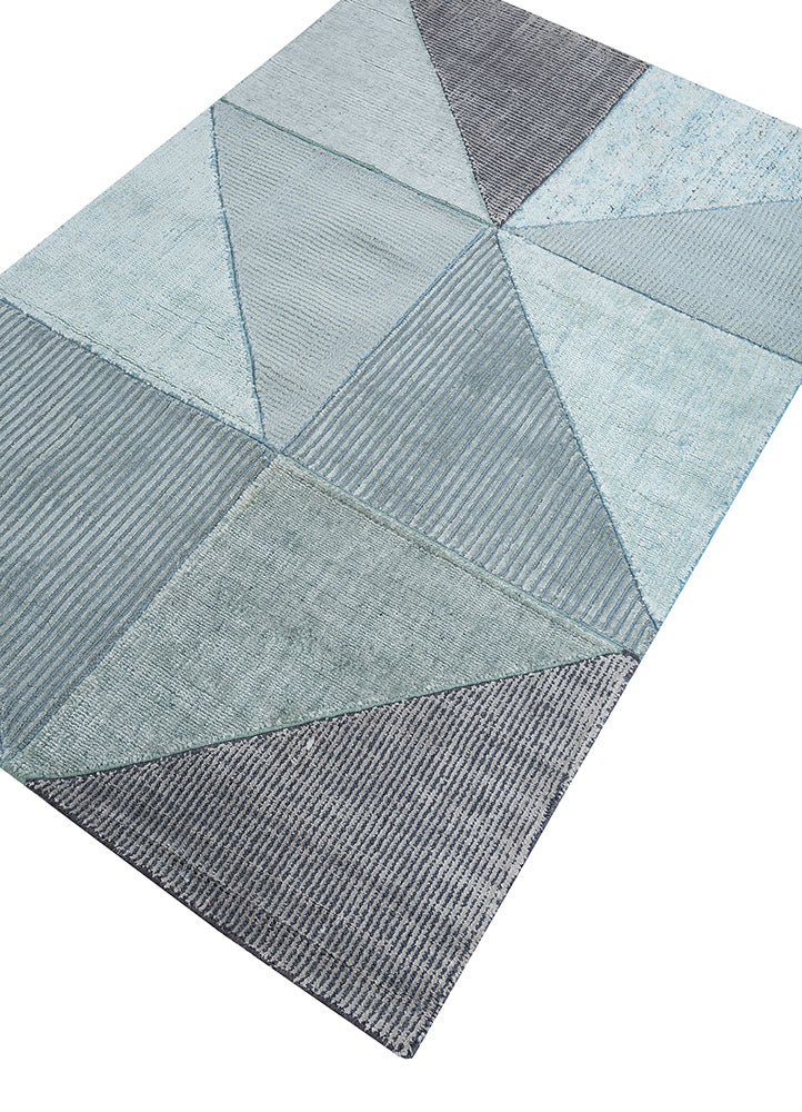 Moderne tæppe - 228 x 163 cm - lyseblå
