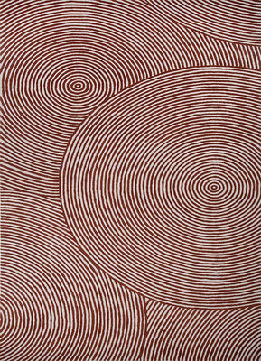 Uldtæppe - 465 x 263 cm - rød