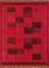 Uldtæppe - 225 x 150 cm - rød