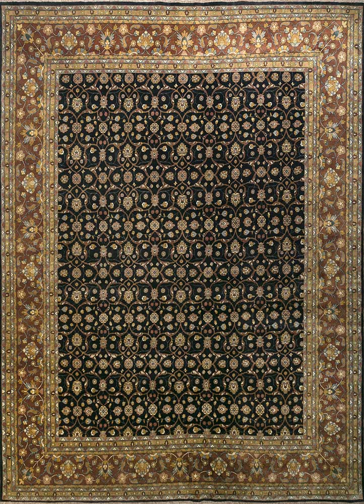 Uldtæppe - 450 x 360 cm - blå
